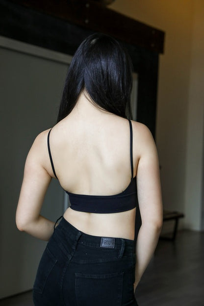 Low Back Cropped Seamless Bralette