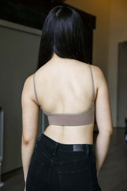 Low Back Cropped Seamless Bralette