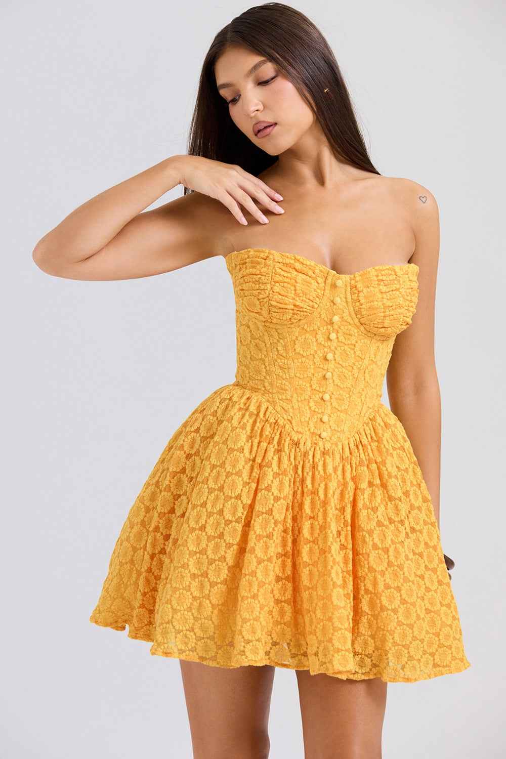 Fluffy Tulle Mini Dress - Square Neck Party Princess Style