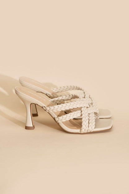 KELLAN-S Double Cross Braided Strap Heels