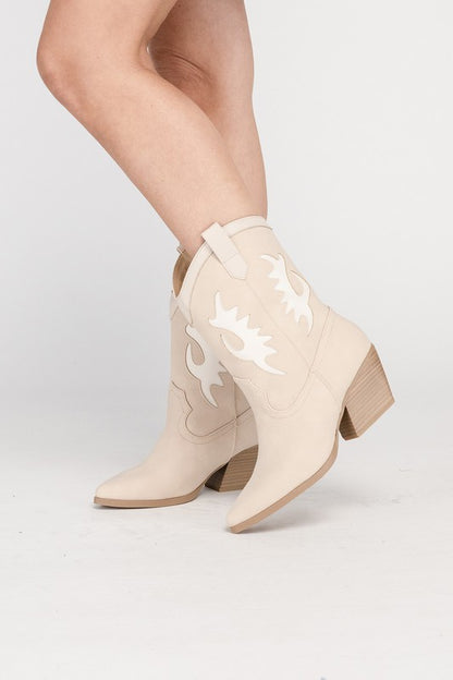 Western Design High Slip On 3" Ankle Boots