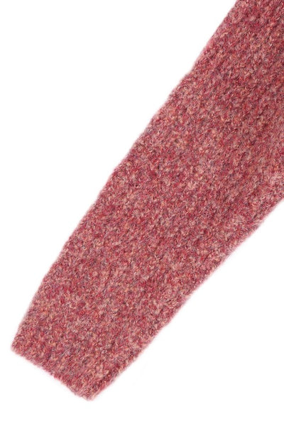 Melange Raglan Sleeve Multicolor Sweater Top - Fashions Envy