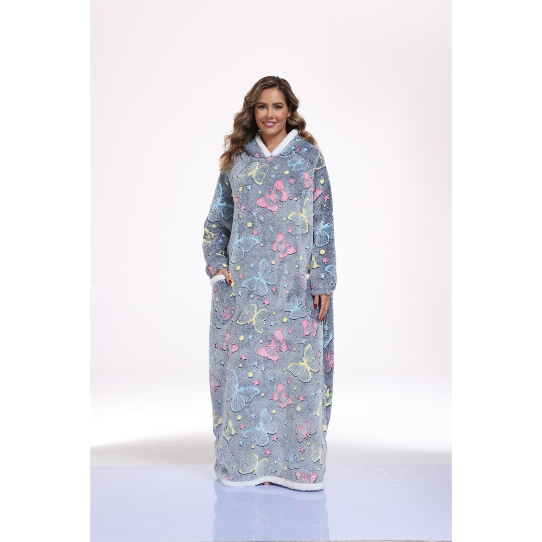 Hooded Blanket Sweatshirt - Sherpa Wearable Style