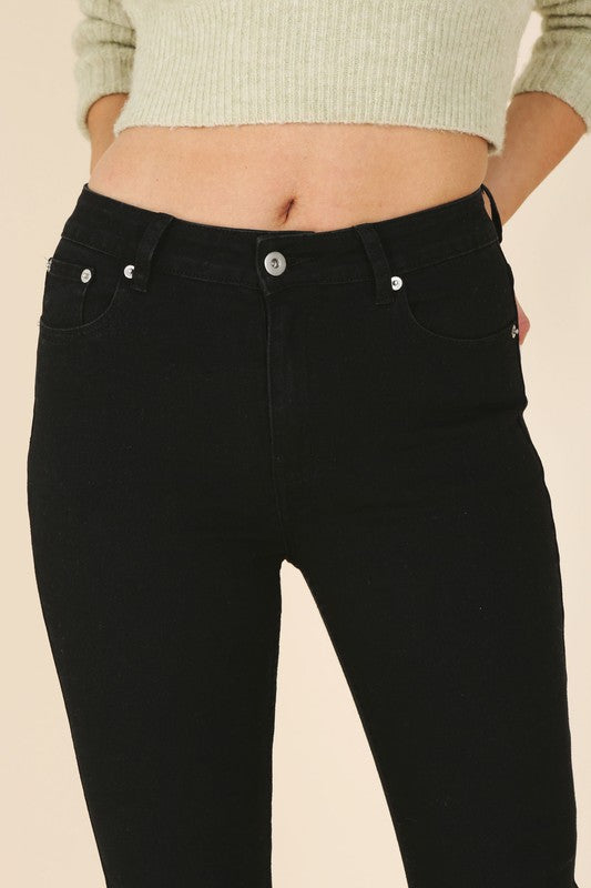 Black Colored Denim Skinny Jeans