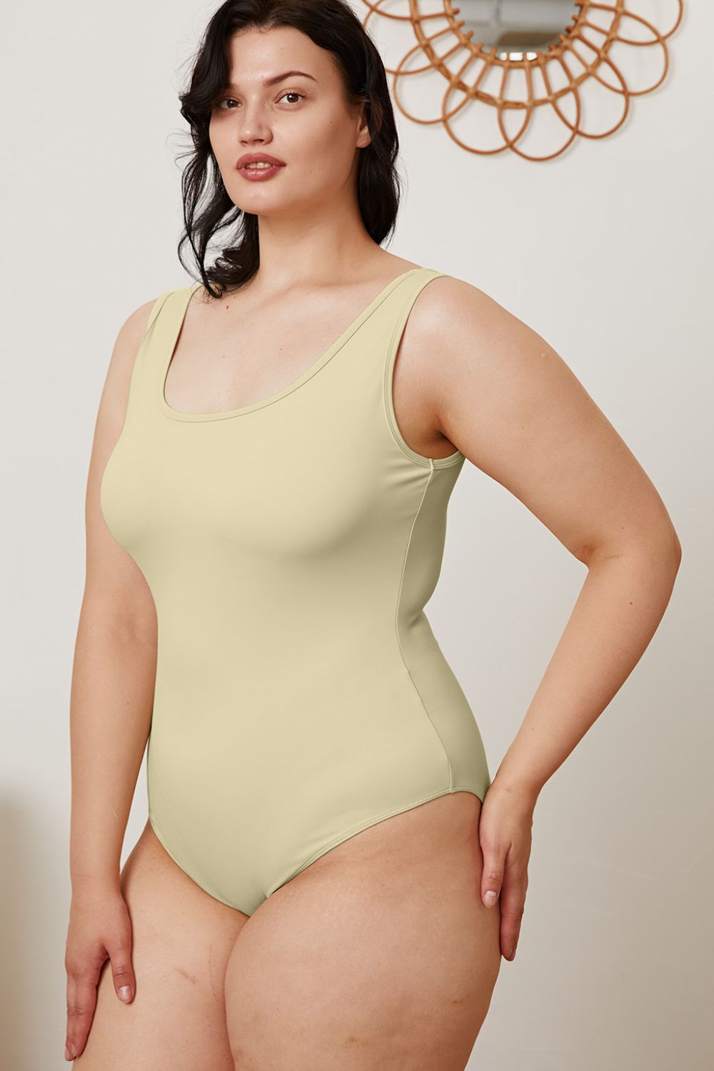 Basic Bae Full Size Square Neck Sleeveless Bodysuit - Fashions Envy