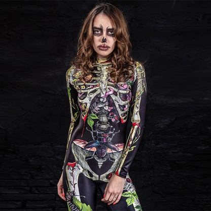 Skeleton Jumpsuit - Halloween Costume Body Suit