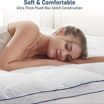Quilted Pillow Top Mattress Topper - Extra Thick Mattress Pad Cover