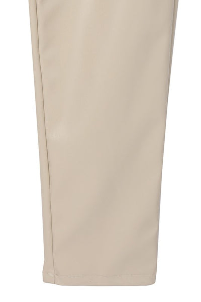 Vegan No Stretch Leather Pants - Fashions Envy