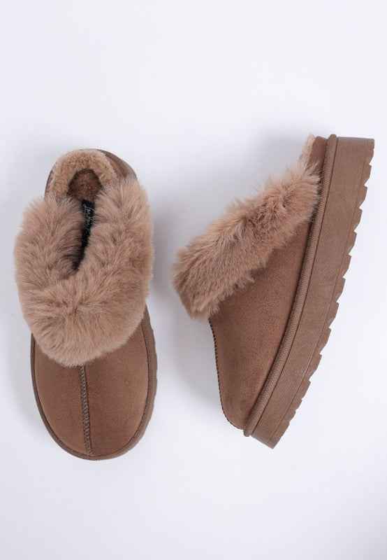 Portho Faux Fur Slip Ons