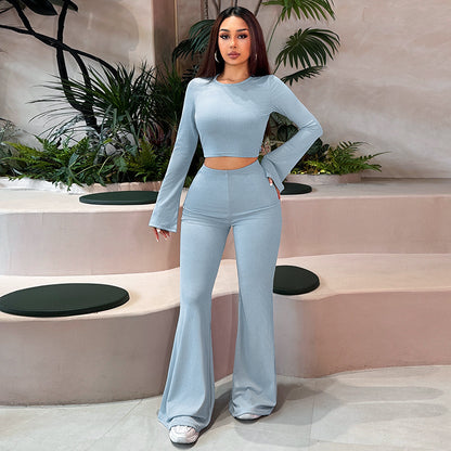 Pants Set - Long Sleeve Two-Piece Outfit