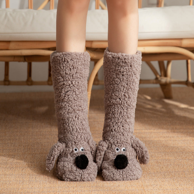 Plush Dog Socks - Non-Slip Cozy Floor Socks