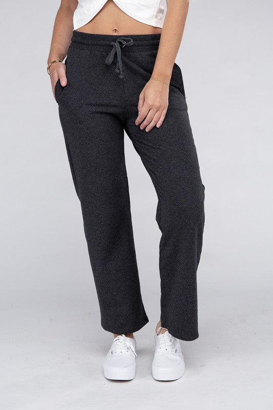 Casual Lounge Wide Pants with Drawstrings