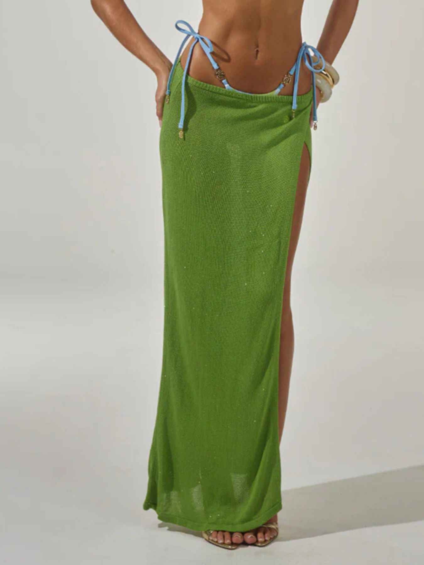 Split Maxi Sweater Skirt