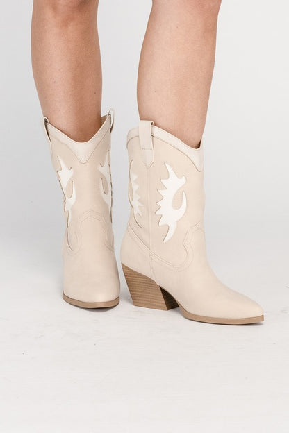 Western Design High Slip On 3" Ankle Boots