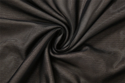 Mesh Splicing Bodycon Dress - Sexy Sleeveless Maxi