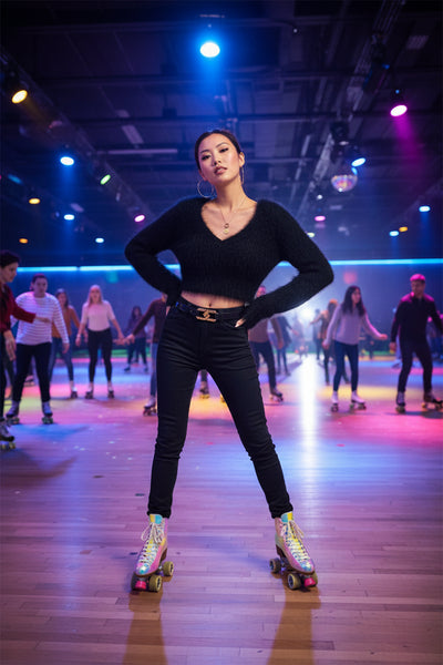 Fluffy Knit V-Neck Sweater