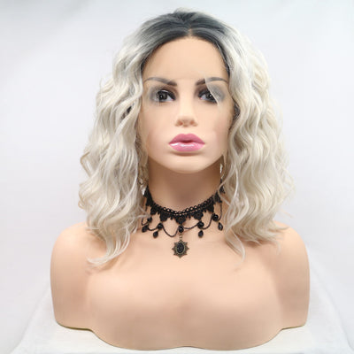 13*3" Lace Front Wigs Synthetic Mid-length Wavy 12" 130% Density - Fashions Envy
