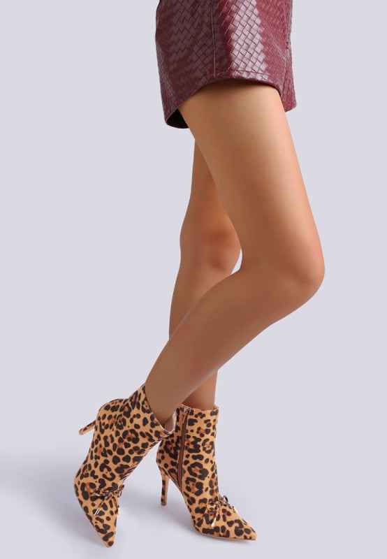 Vilda Leopard Print Stiletto Boots