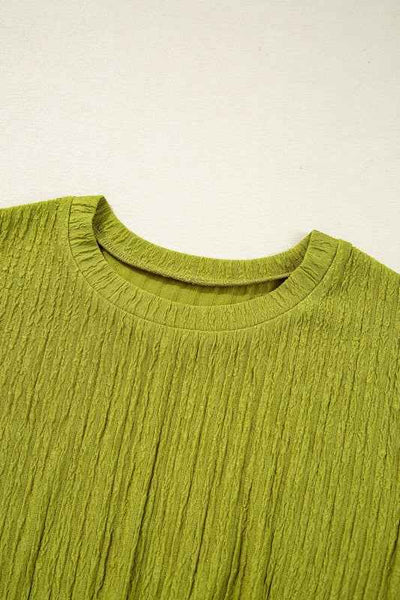 Ruched Side Bodycon Mini Dress - Textured Tank Style