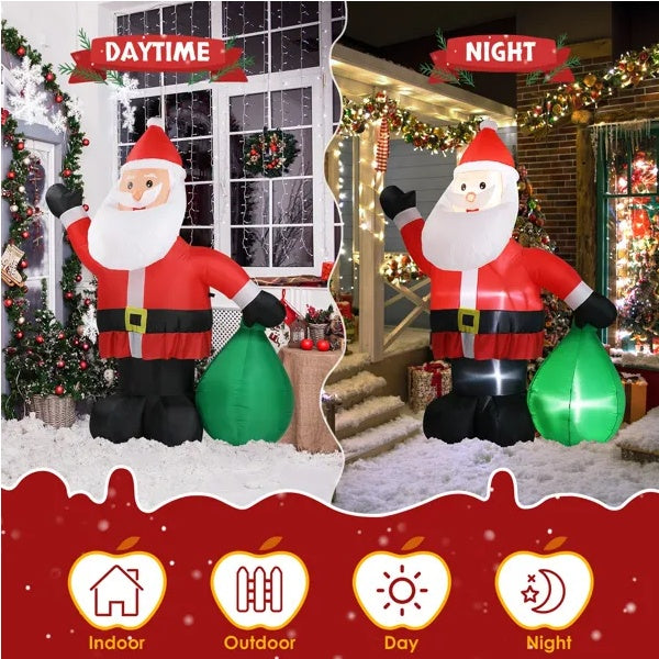 Santa Claus Inflatable - 6 FT LED Lighted Yard Decor