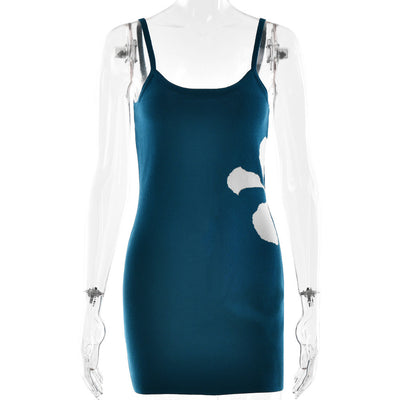 Women's Strap Printed Hip Skirt - Mini Dress - Fashions Envy