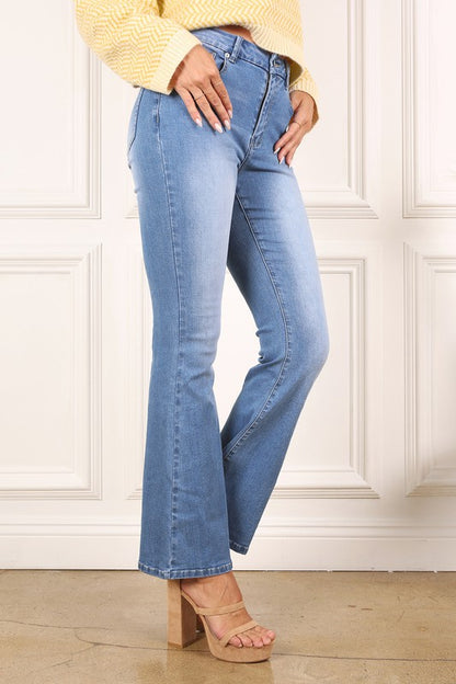 Blue Colored Denim Flare jeans