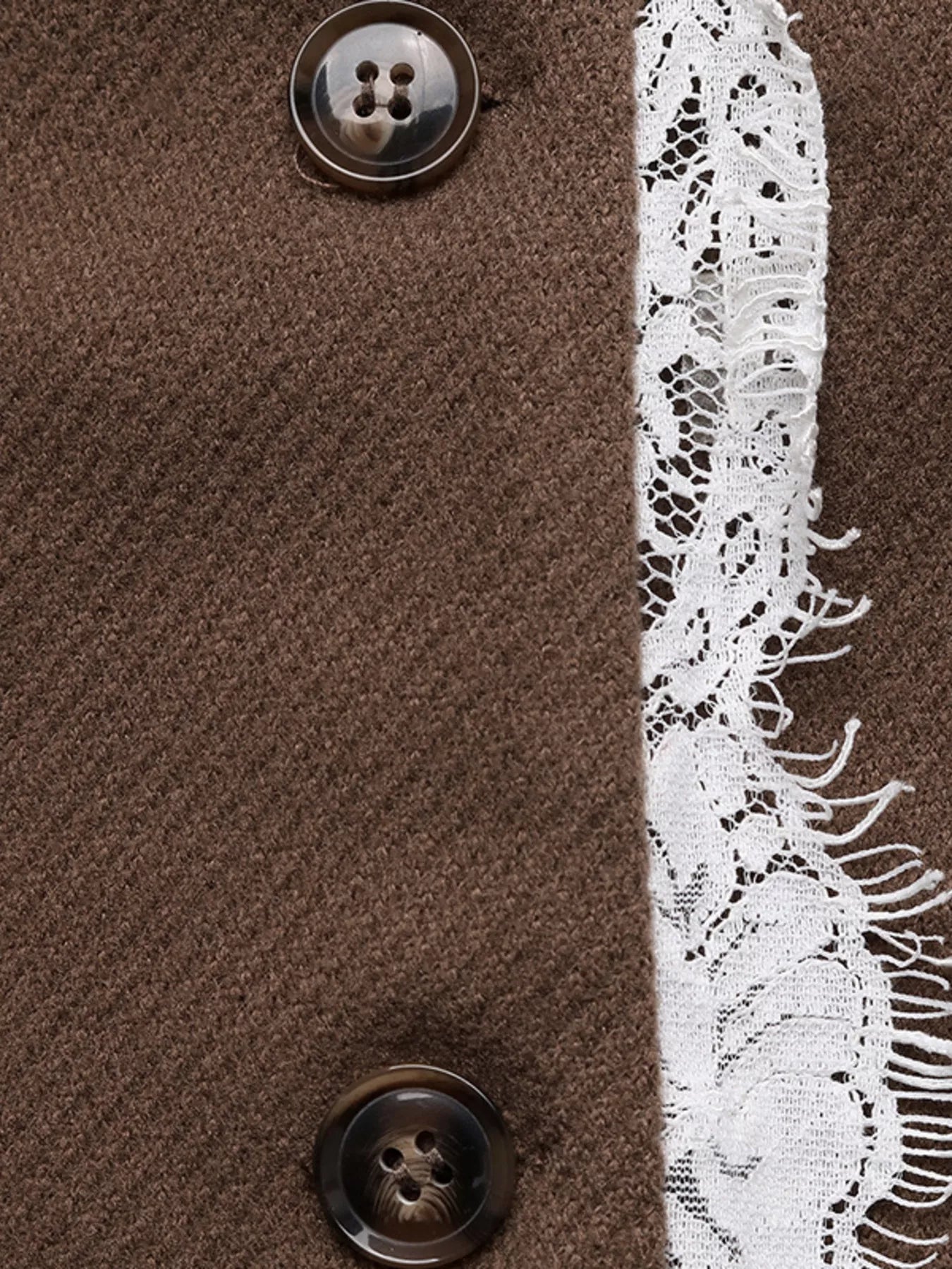 Lace Detail Button Up Blazer - Fashions Envy