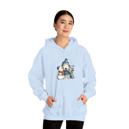 Snowman Puppy Hoodie - Adorable Winter Dog Sweatshirt