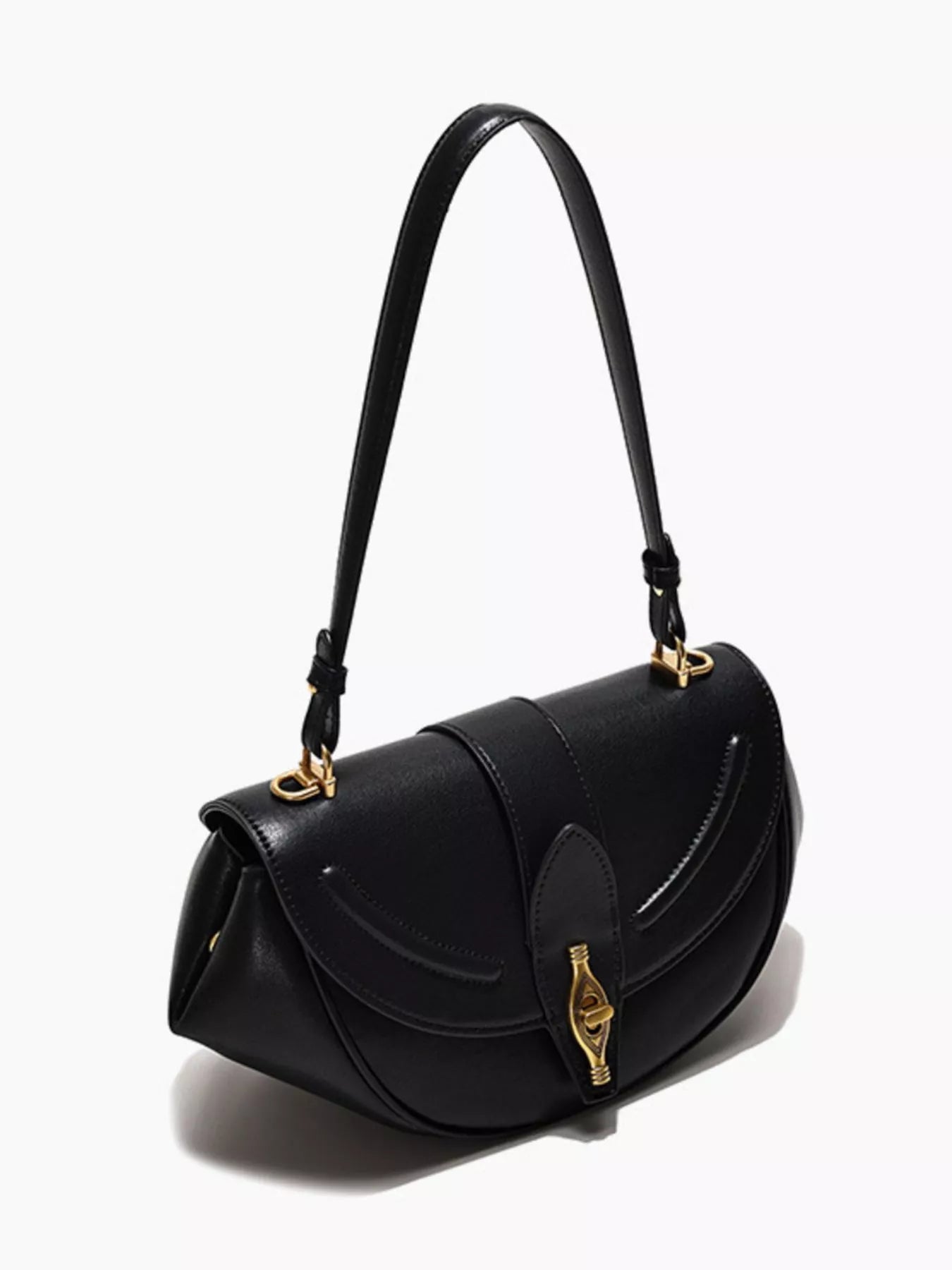 Saddle Shoulder Bag - Vintage Leather Small Design - Fashions Envy