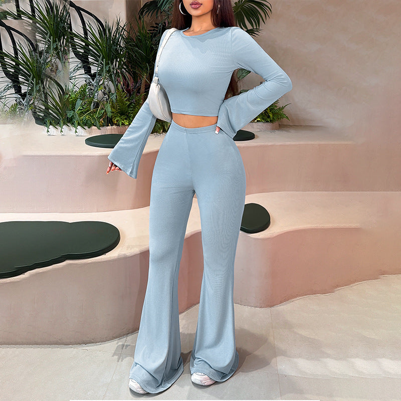 Pants Set - Long Sleeve Two-Piece Outfit