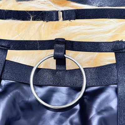 Lingerie Skirt Set - Lace Bra with Fishnet Stockings - Fashions Envy