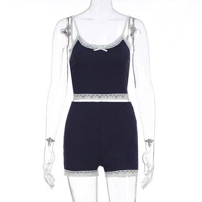 Lace Cami Set - Shorts Two-Piece Outfit