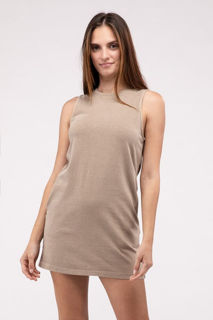 Relaxed Fit Casual Sleeveless Mini Dress