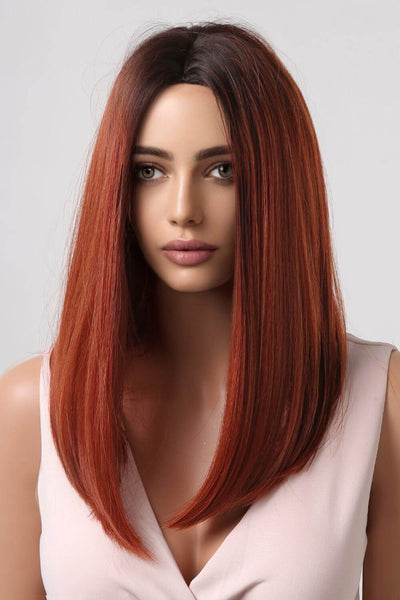 13*2" Full-Machine Wigs Synthetic Mid-Length Straight 27" - Fashions Envy