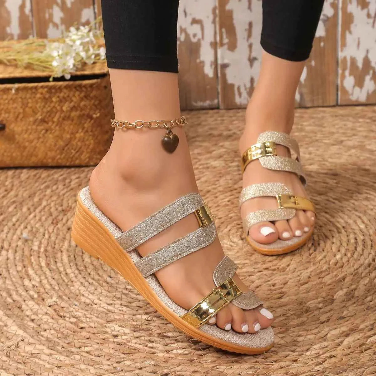 Open Toe Wedge Sandals
