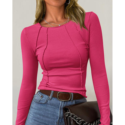 Long Sleeve Crewneck Slim Fit Basic Tee
