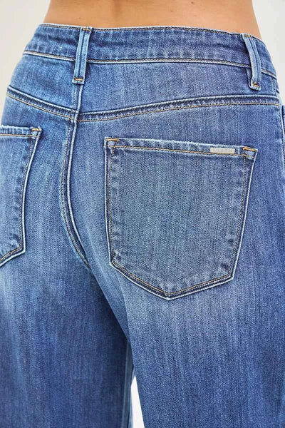 RISEN Slouchy Baggy Jeans - Medium Wash Full Length