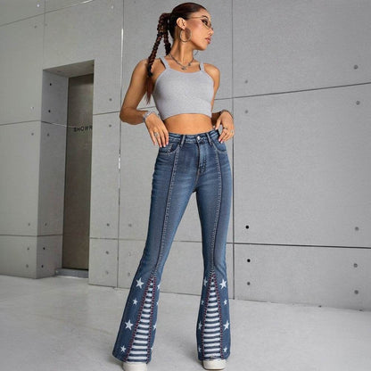 Vintage Star Pattern Jeans Forbidden Platform - Temu - Fashions Envy