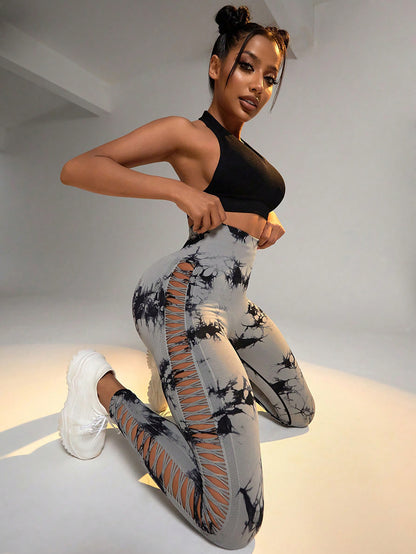 Tie Dye Yoga Pants - High Waist Scrunch Butt Leggings