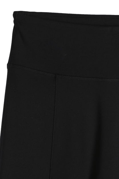 High Waist Stretchy Flutter Slit Leggings