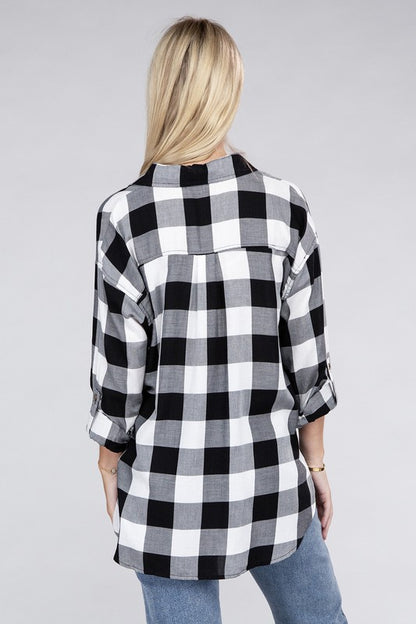 Classic Plaid Long Sleeve Casual Flannel Shirt