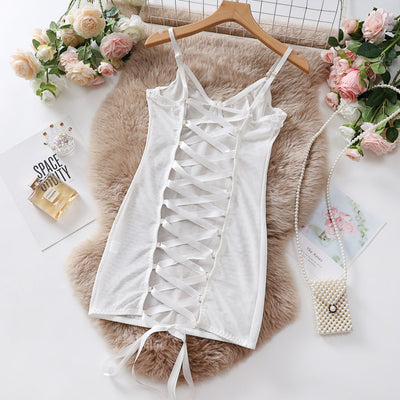 Mesh Lace Lingerie Bodysuit - Strapless Sheer - Fashions Envy