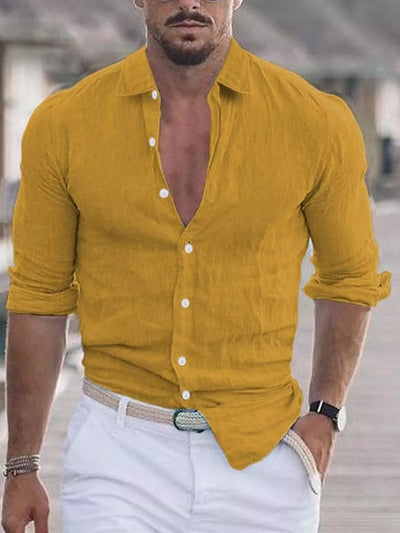 Casual Button-Down Shirt Men - Classic Fit Cotton - Fashions Envy