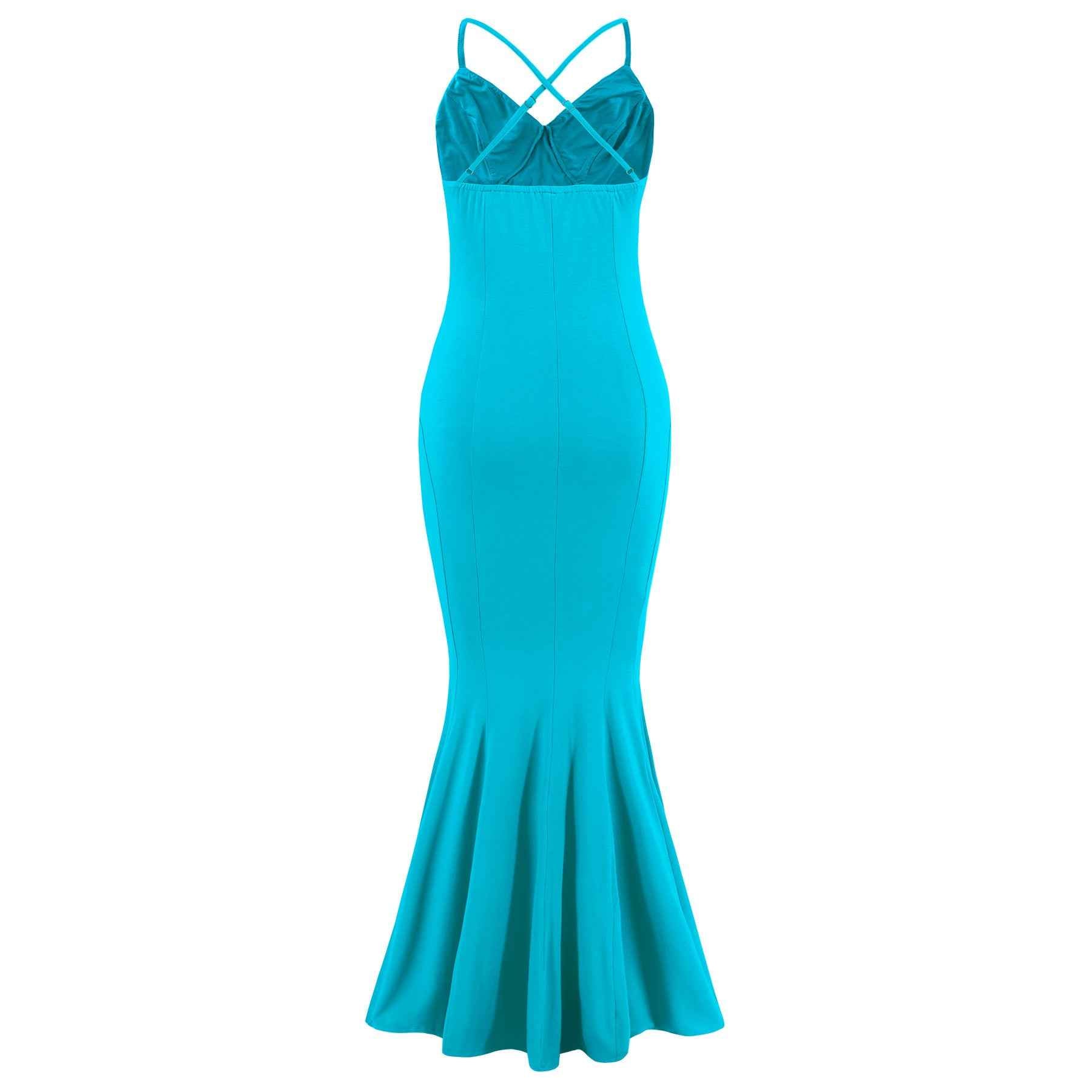 Floral Spaghetti Strap Maxi Dress - V-Neck Flowy Sleeveless