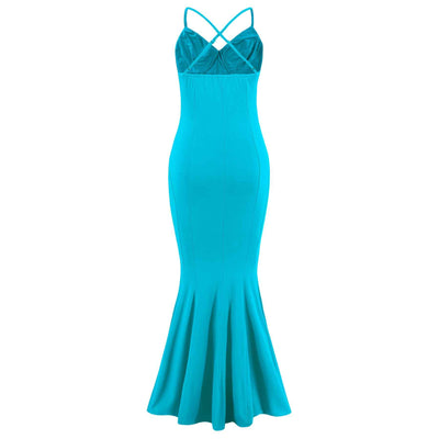 Floral Spaghetti Strap Maxi Dress - V-Neck Flowy Sleeveless