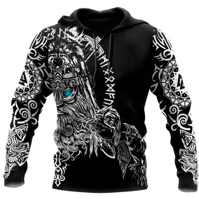 Viking Tattoo Hoodie - Anime Game Graphic Pullover