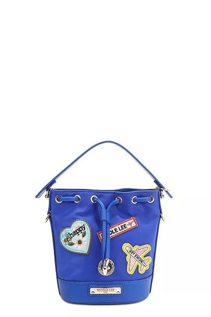 Nicole Lee USA Color Patch Bucket Bag - Designer Crossbody Bag - Fashions Envy
