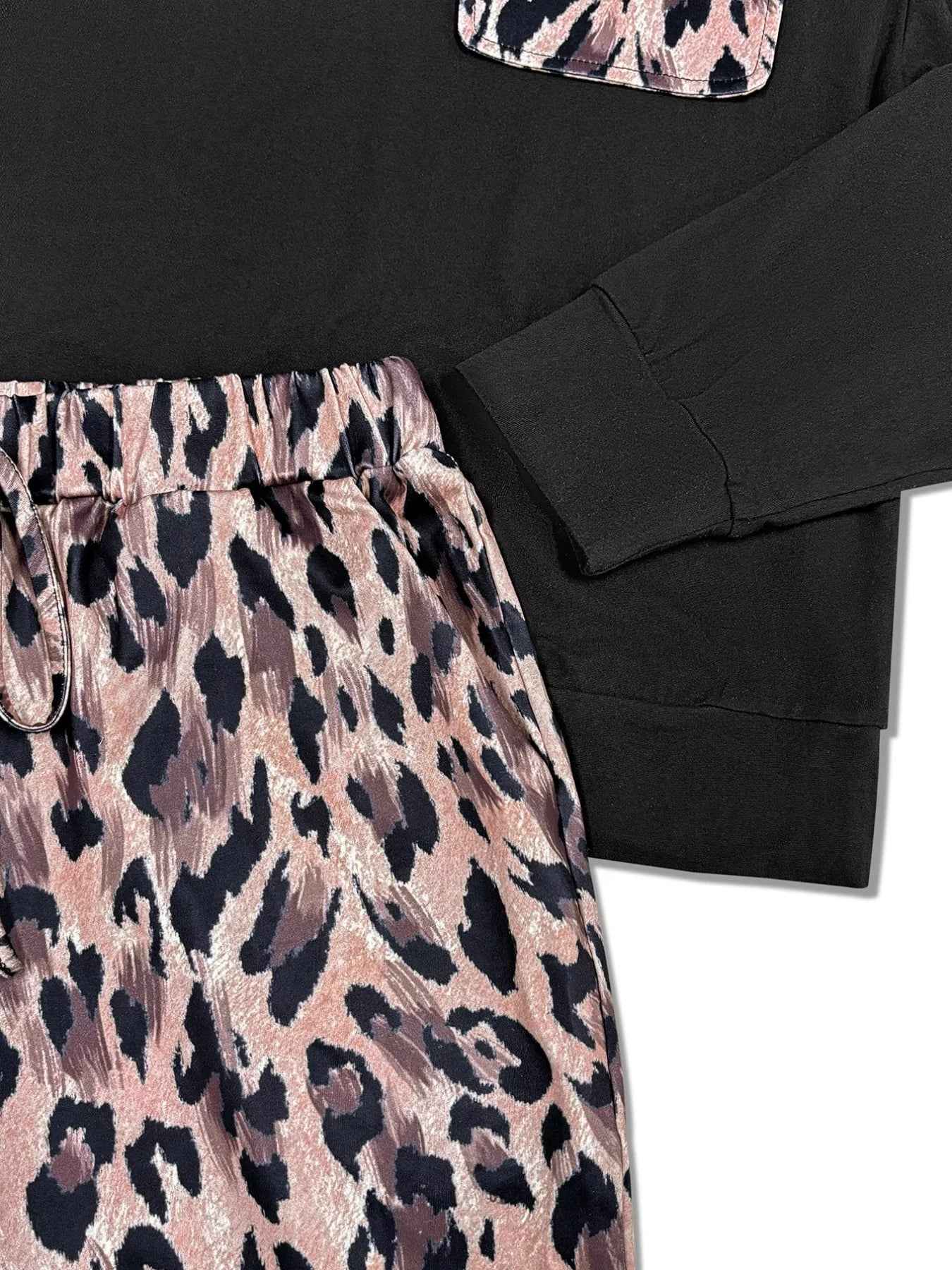 Leopard Print Lounge Set - Cozy Two-Piece Outfit - Fashions Envy