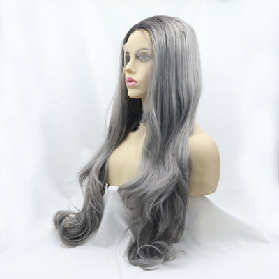 13*3" Lace Front Wigs Synthetic Long Wavy 24" 130% Density - Fashions Envy