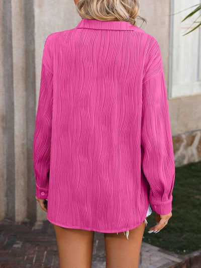 Mandy Button Up Dropped Shoulder Shirt